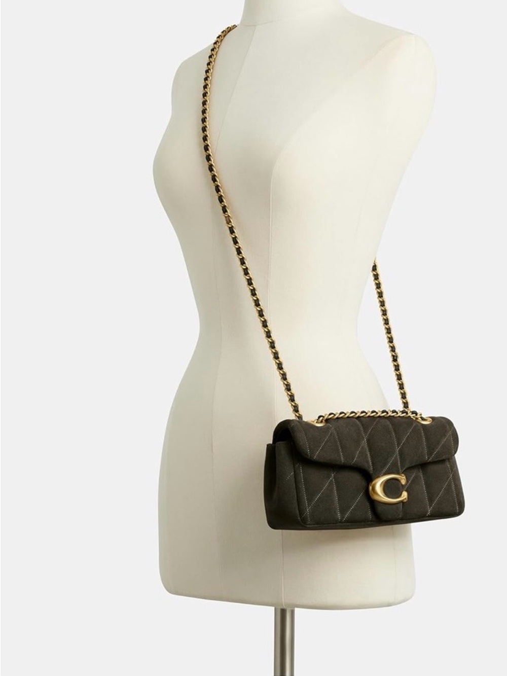 Coach Quilted Olive Tabby 20 with Gold Hardware - Picture 4 of 6